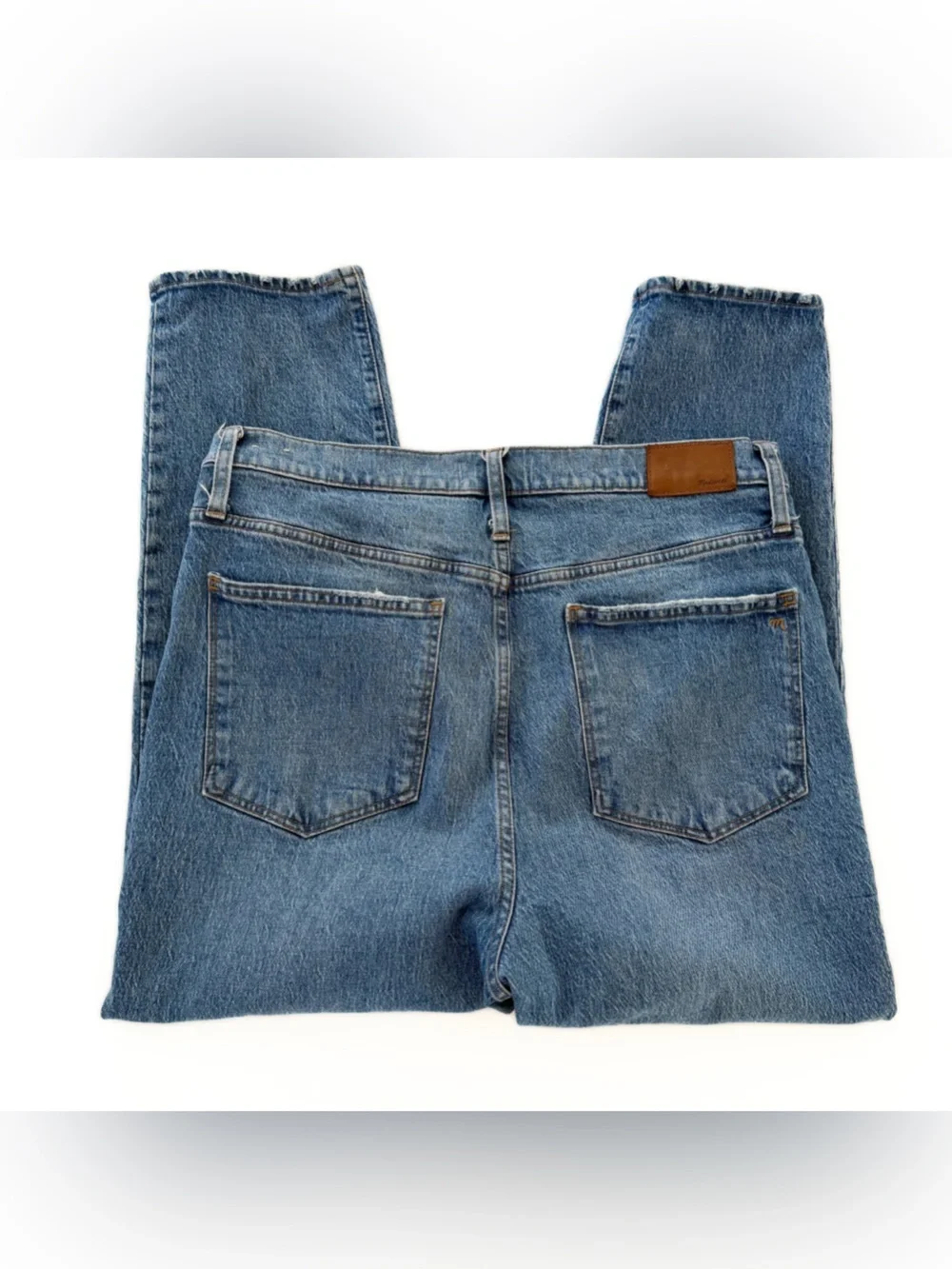 Madewell Jeans Womens 32 Petite Classic Straight Ankle Crop High Rise